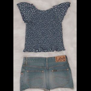 Two pieces set shirt and skirt